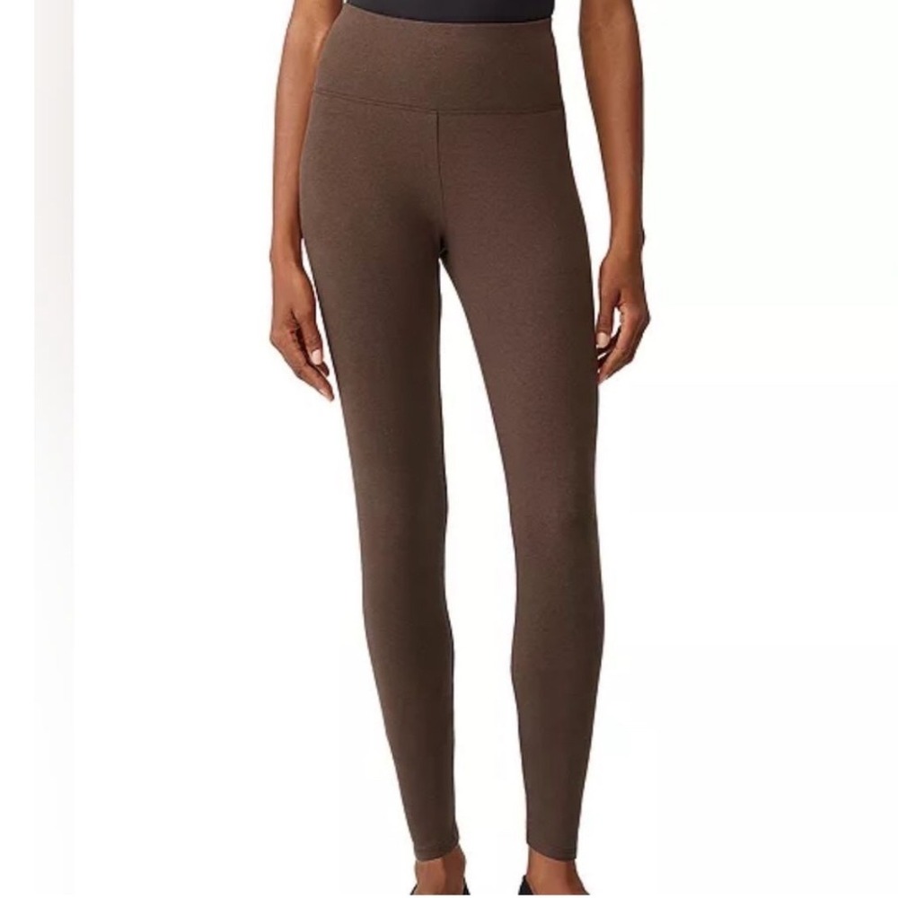 Eileen Fisher High‎ Waisted Ankle Leggings Brown Espresso Size Medium
